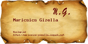 Maricsics Gizella névjegykártya