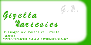 gizella maricsics business card